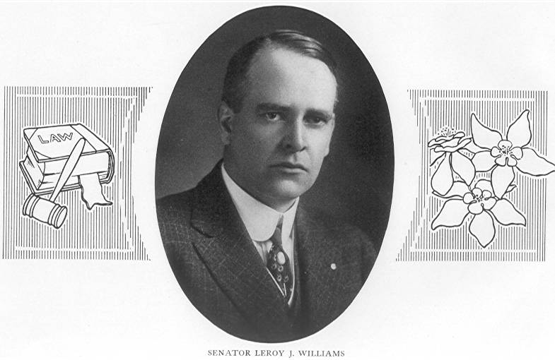 Senator Leroy J. Williams, President Pro Tem. (1915)