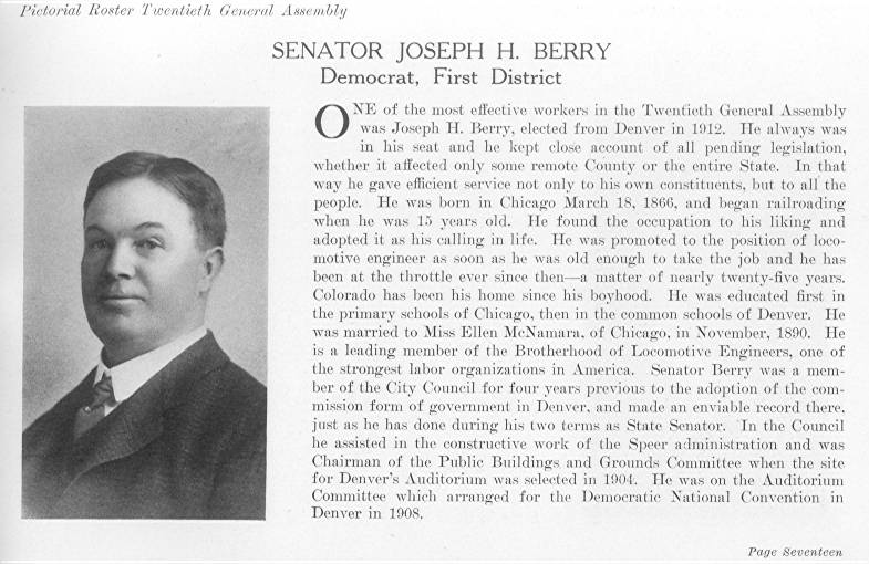 Senator Joseph H. Berry (1915)