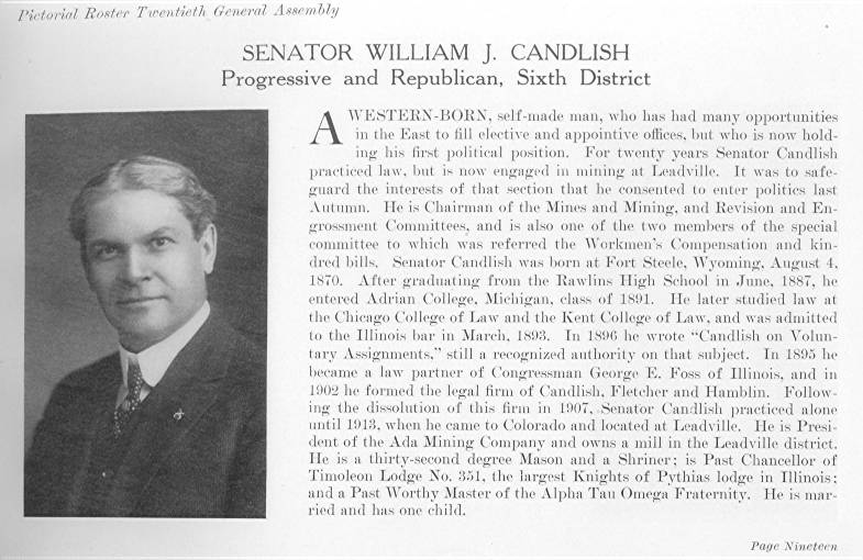 Senator William J. Candlish (1915)