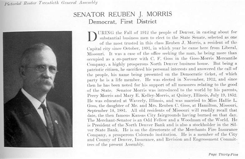 Senator Reuben J. Morris (1915)