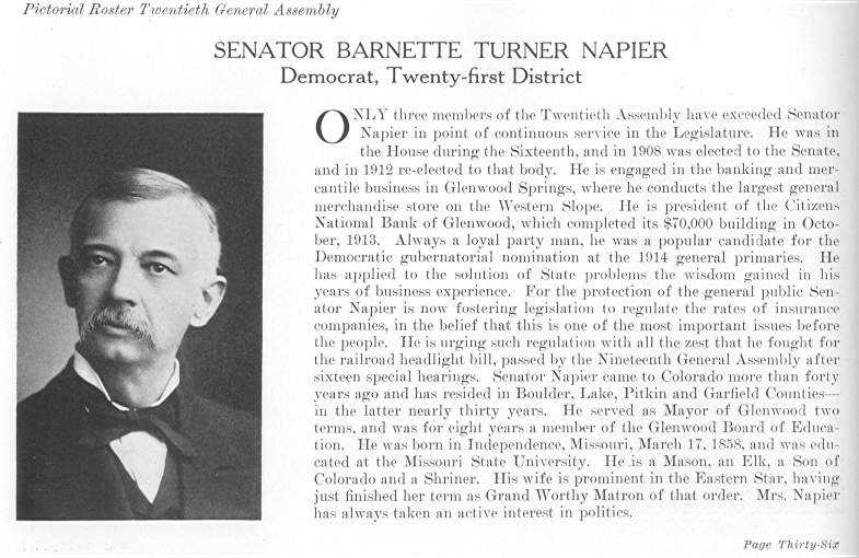 Senator Barnette Turner Napier (1915)