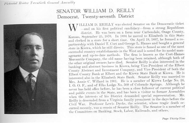 Senator William D. Reilly (1915)