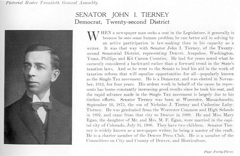 Senator John I. Tierney (1915)
