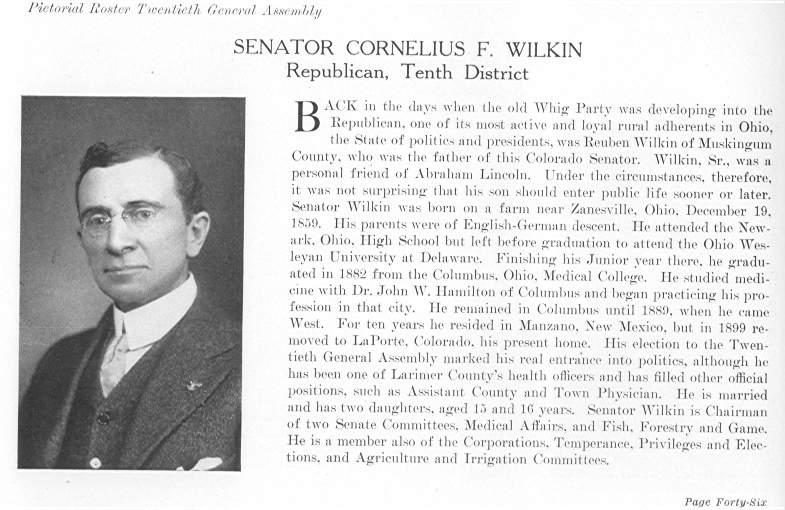 Senator Cornelius F. Wilkin (1915)