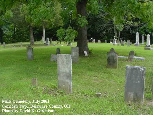 Mill Cemetery, Concord Township, Delaware County, OH