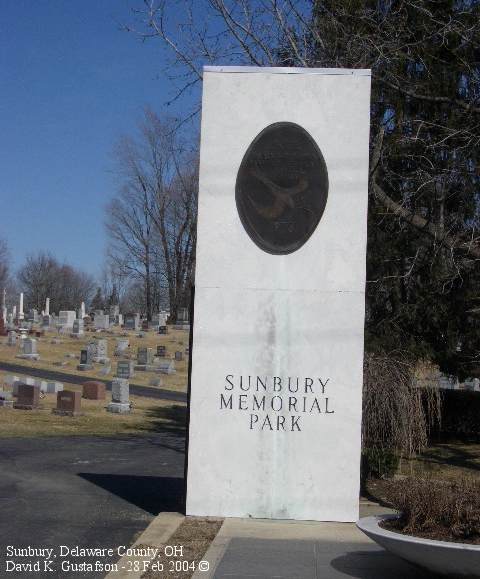 Sunbury Memorial Park, Sunbury, Berkshire Township, Delaware County, Ohio