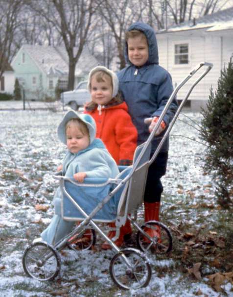 Jeff, Denise, and Diana Gustafson, Lansing, MI, 1964
