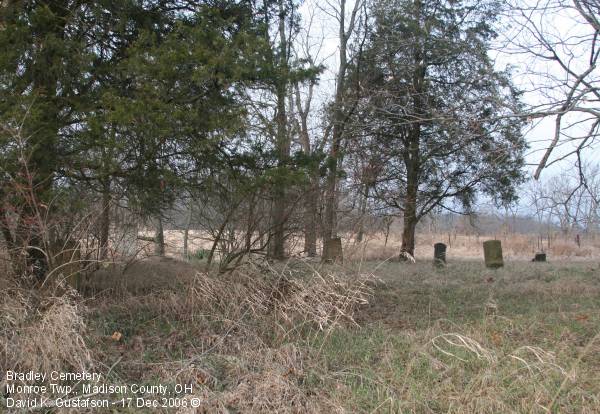 Bradley Cemetery (AKA Bill Bradley Cemetery), Monroe Township, Madison County, OH