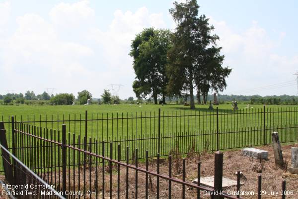 Fitzgerald Cemetery (AKA Opossum Run Cemetery), Fairfied Township, Madison County, OH