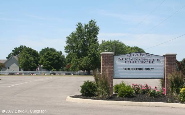 Sharon Mennonite Church Sign and Cemetery, Canaan Township, Madison County, Ohio