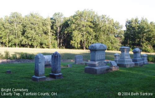 Bright Cemetery, Liberty Twp., Fairfield County, OH