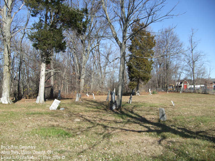 Buck Run Cemetery, Allen Township, Union County, Ohio