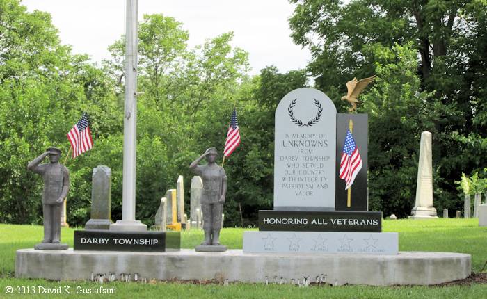 Unknown Veterans Monument, Darby Township (Unionville) Cemetery, Unionville Center, Union County, Ohio