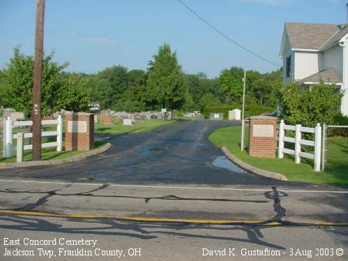 Entrance-East Concord Cemetery, Jackson Township, Franklin County, OH